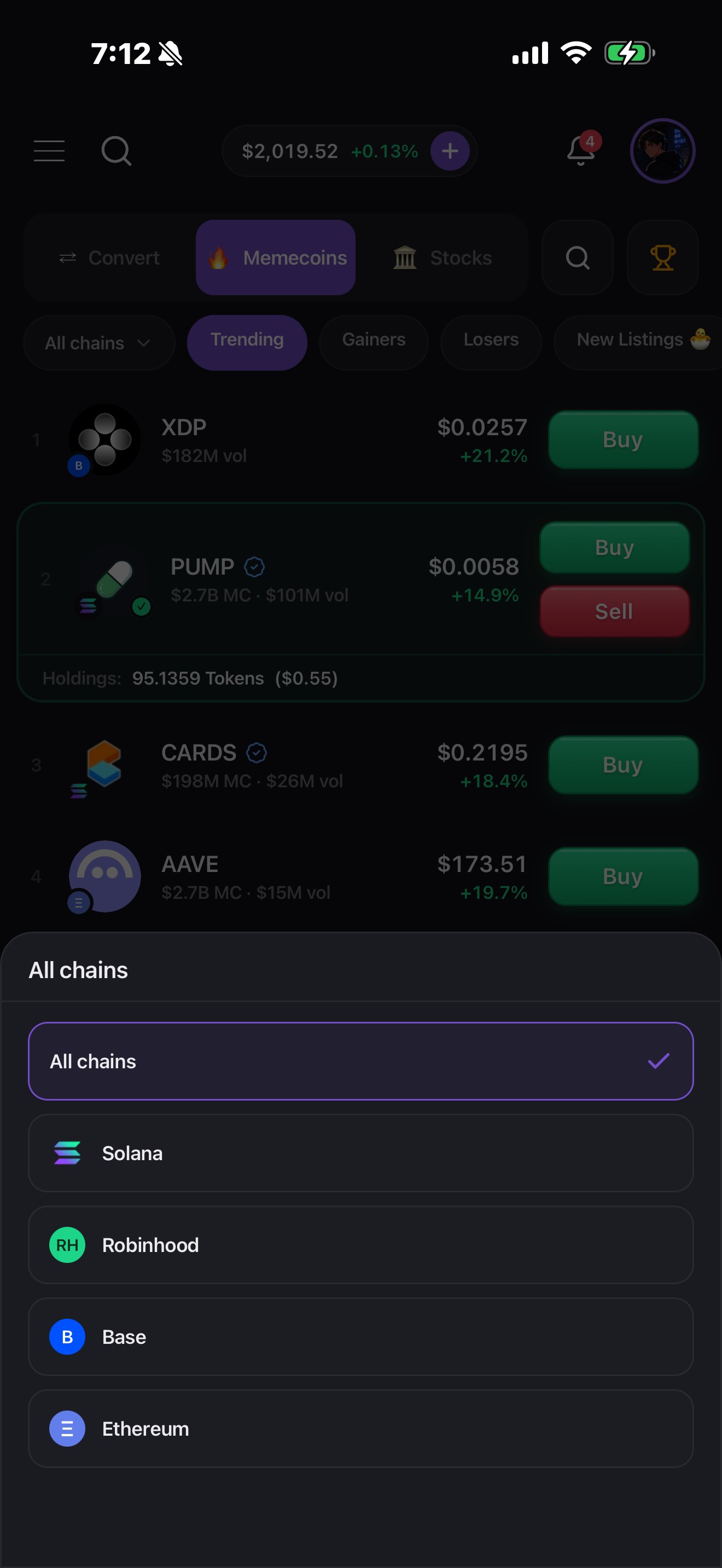 One list across Solana, Robinhood, Base and Ethereum